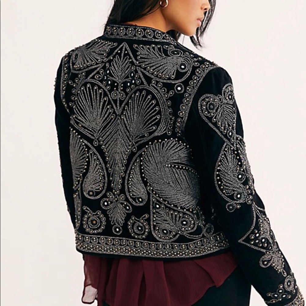 Free People Snake Charmer Moto Jacket